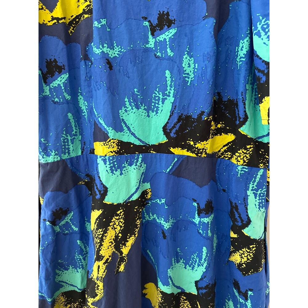Christopher John Rogers x Target Floral Tiered Puff Sleeve Dress Blue Size 12 - Picture 10 of 12